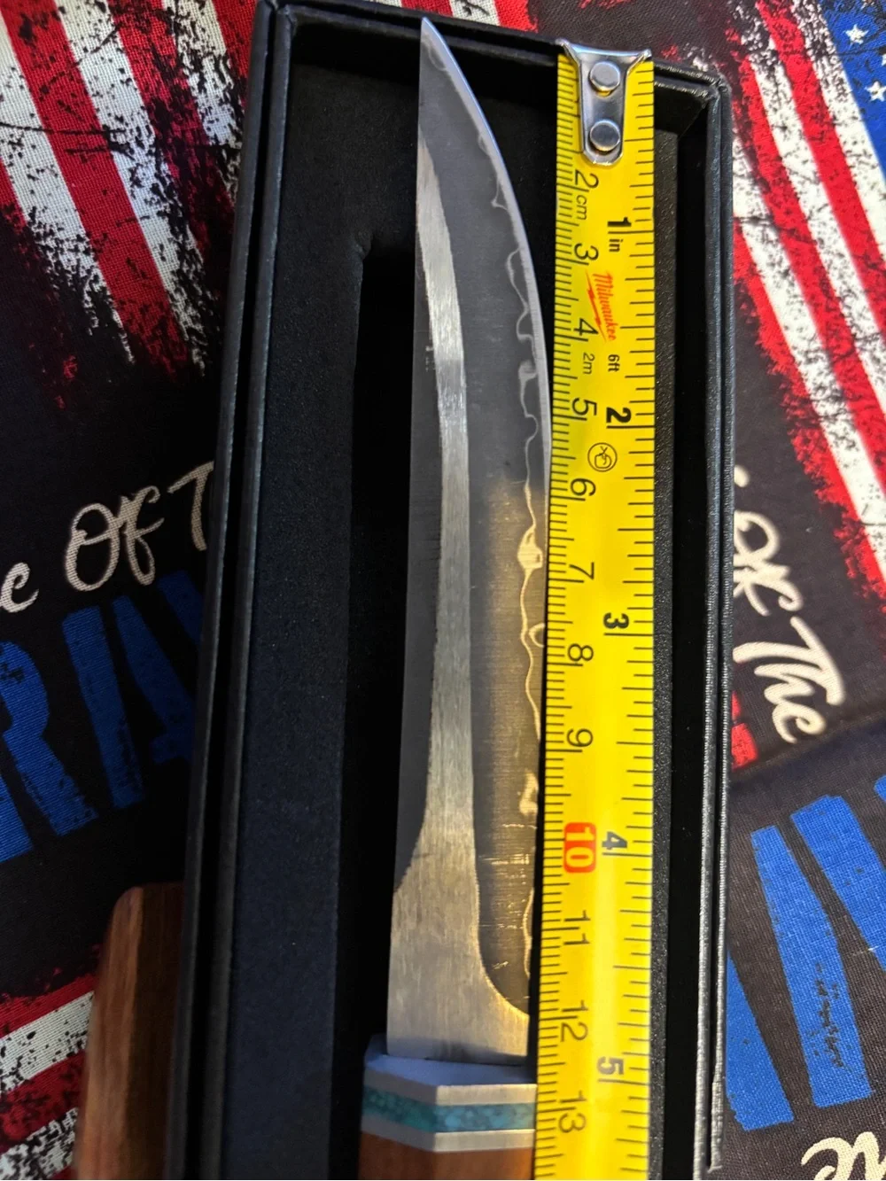 Handcrafted Wooden Samuria  Knife with Turquoise Inlay and Fine Wood Sheath